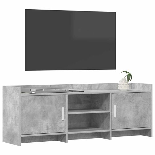 vidaXL Meuble TV 130 x 33 x 47 cm Gris béton Bois d'ingénierie