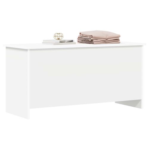 vidaXL Coffre de rangement Blanc 100 x 40 x 50 cm Bois d'ingénierie