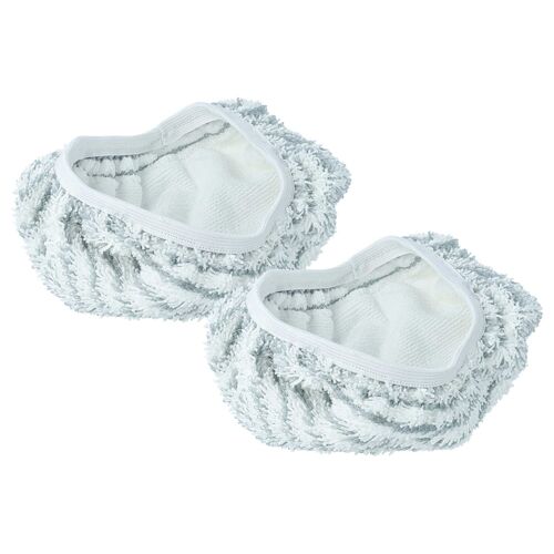 vhbw 2x Housses compatible avec Rowenta Steam Power RY6555WH 4Q0, RY6557, RY6553WH 4Q0, RY6555, RY6557WH 4Q0 nettoyeur à vapeur - blanc