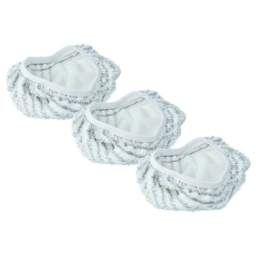 vhbw 3x Housses compatible avec Rowenta Steam Power RY6535, RY6535WI 4Q0, RY6553, RY6537, RY6537WI 4Q0 nettoyeur à vapeur - blanc