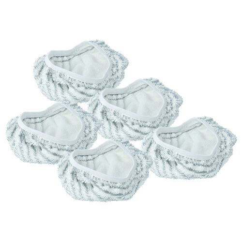 vhbw 5x Housses compatible avec Rowenta Steam Power RY6555WH 4Q0, RY6557, RY6553WH 4Q0, RY6555, RY6557WH 4Q0 nettoyeur à vapeur - blanc