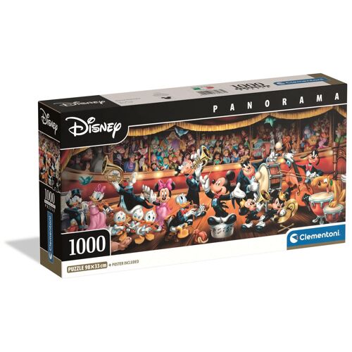 Clementoni Puzzle 1000 pièces Panorama - Disney Orchestra