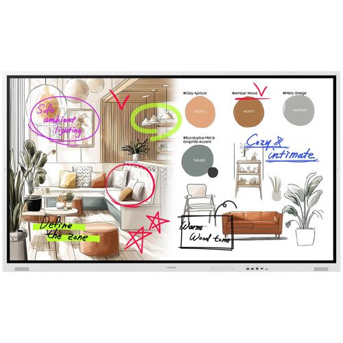 Samsung WM85FX tableau blanc interactif 85" 3840 x 2160 Écran tactile Gris, Blanc HDMI