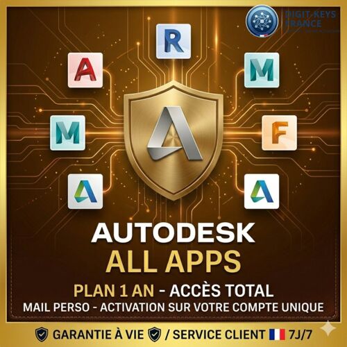 Autodesk All Apps (1an) - Licence Officielle - Compte Perso (Mail) + Garantie