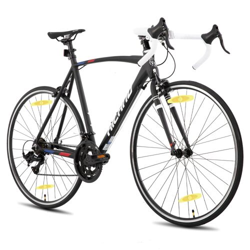 Hiland Vélo De Course 700c Pour Adultes, 14 Vitesses, Cadre Aluminium, Double Frein À Étrier, Vélo Sur Route Pour Hommes Et Femmes, Léger Pour Les Déplacements Quotidiens - Noir, M
