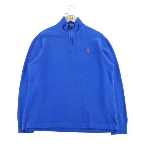 Reconditionné - Pull Homme Col Camionneur Quarter-Zip - Taille M - Homme - Bleu