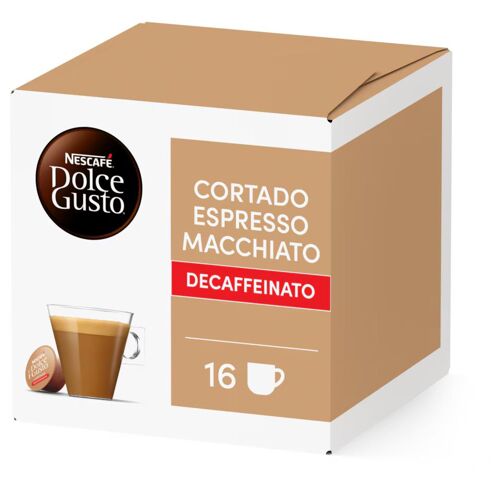 Nescafé Dolce Gusto Cortado Decaffeinato Capsule de café Café moyennement torréfié 16 pièces