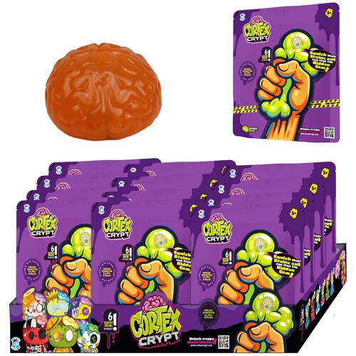 Cortex Crypt - Squishy Brains 10 Cm - 12Pcs Display