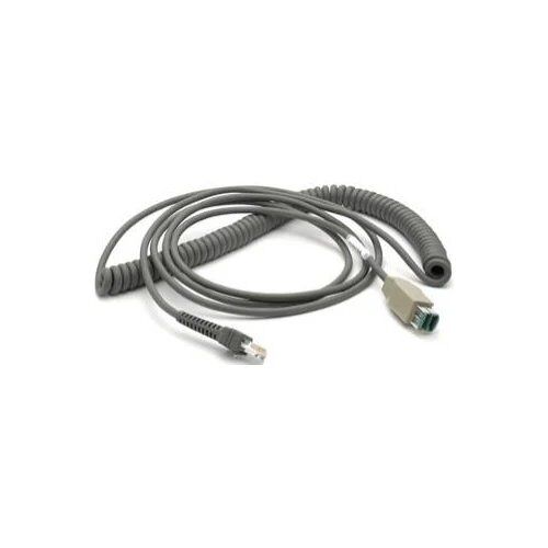 Zebra USB/Power Cable - 5-12V - 4.57m - Coiled - for Symbol DS4308, DS7708, Digital Scanner DS9308, Zebra DS4608, DS7708, DS9208, LI2208
