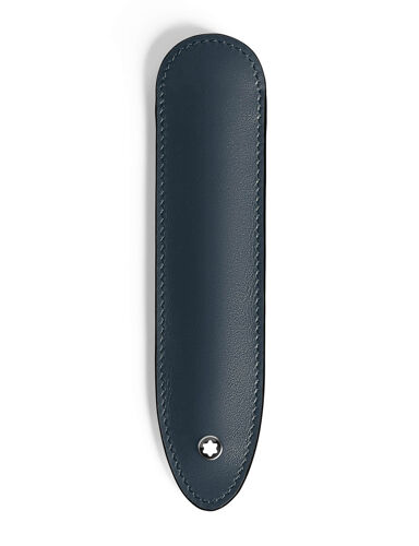 Étui Pour 1 Stylo Montblanc Meisterstück En Cuir Bleu Nuit