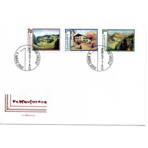 Enveloppe Premier Jour Liechtenstein : Friedrich Kaufmann 2002
