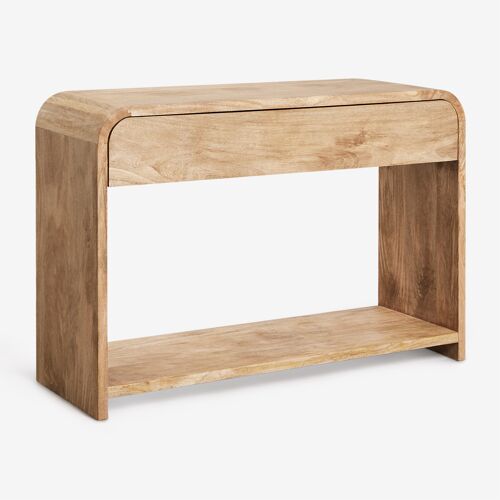 Console d'entrée en bois de manguier et MDF Shelby Bois de Mangue ↔︎ 120 cm