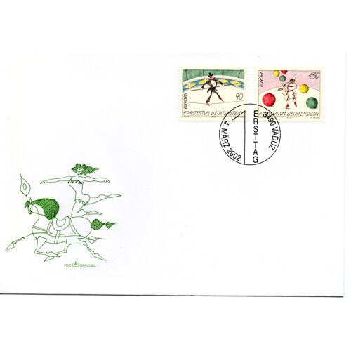 Enveloppe Premier Jour Liechtenstein : Europa 2002