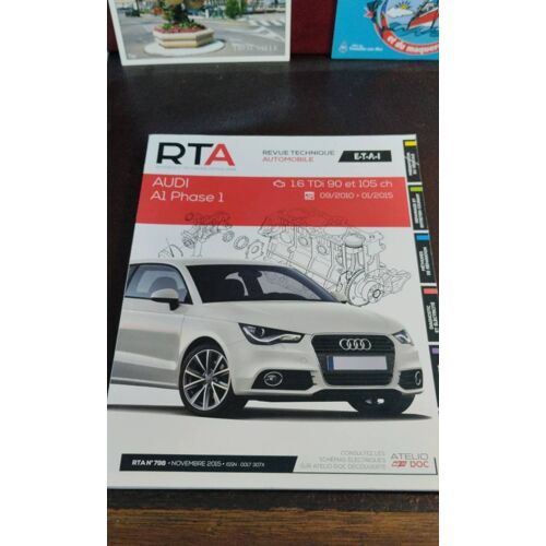 Revue Technique Automobile Audi A1 Phase 1 1.6 Tdi 90 Et 105 Ch