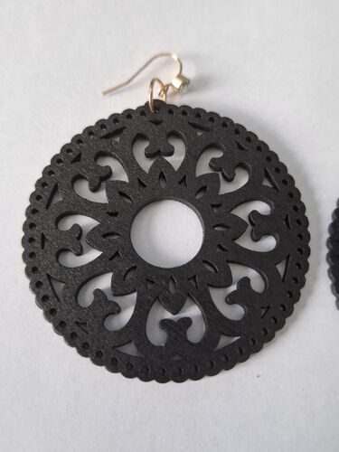 Boucles D'Oreilles En Bois, Ethnique , Moderne
