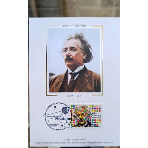 Timbre Albert Einstein 1879-1955 E=Mc2. Fdc Carte Premier Jour 16/04/2005. Yt N°3779