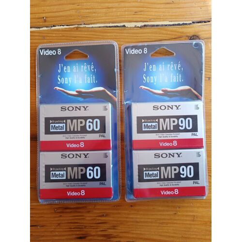 lot cassette Video 8 - Sony - Metal - 2 : P5 - MP60 + 2 : P5 - MP 90 ( pal )
