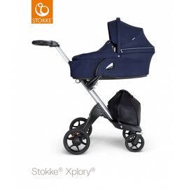 Stokke Xplory V6 Chassis , Nacelle Et Siège Poussette Bleu Profond 
