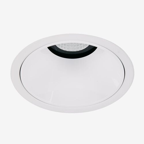 Downlight Led Encastrable Avec Cadre Rond Ø8 Cm Pour Extérieur En Aluminium Luisiana Blanc