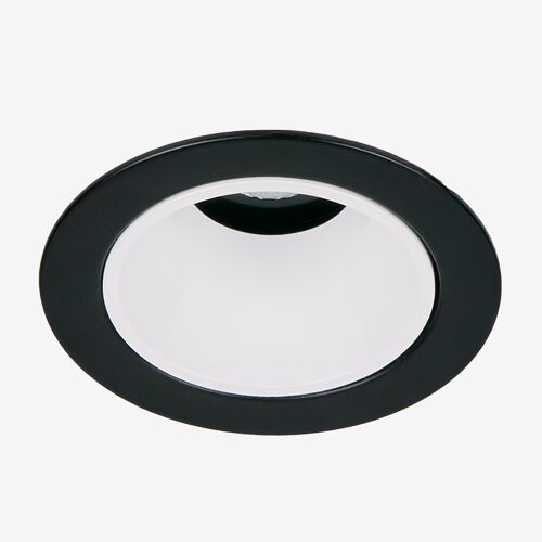 Downlight LED encastrable avec cadre rond Ø5 cm en aluminium Luisiana Noir - Blanc