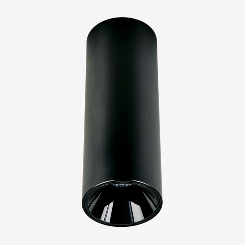 Applique De Plafond Led De Surface Rond Ø5,7 Cm Pour Extérieur En Aluminium Luisiana Noir