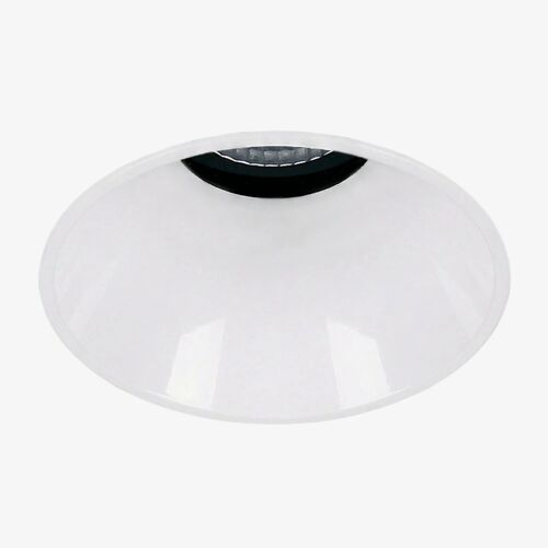 Downlight LED encastrable sans cadre trimless rond Ø6,8 cm en aluminium Luisiana Blanc