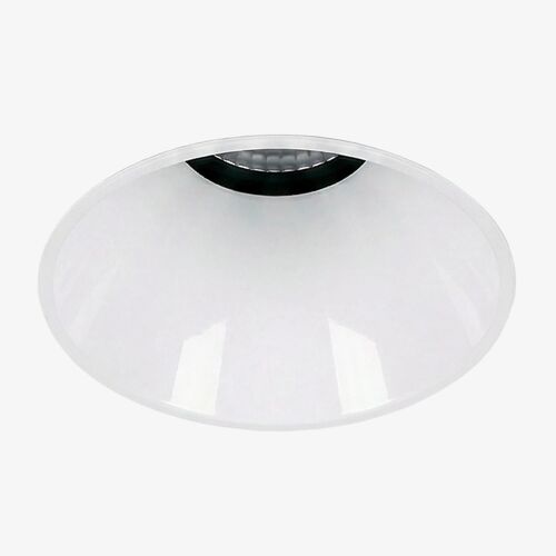 Downlight LED encastrable sans cadre trimless rond Ø3,6 cm en aluminium Luisiana Blanc