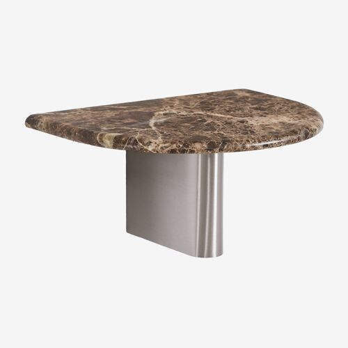 Table de chevet flottante 40x30 cm Mayeli Marbre brun Emperador