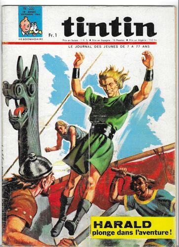 Journal Tintin N° 932 Du 1er Septembre 1966.