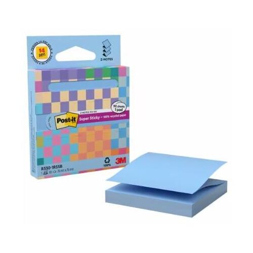 Post-It R330-1rssp Carré Bleu 90 Feuilles Auto-Adhésif