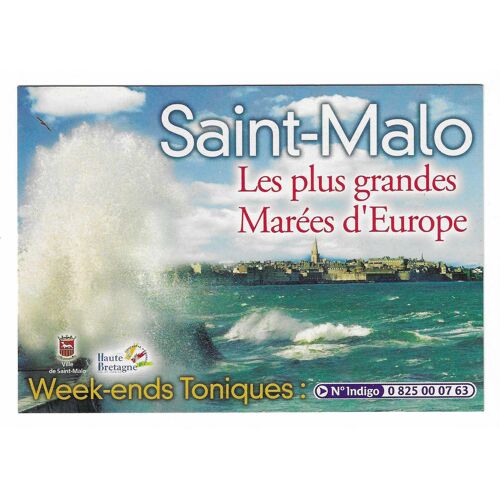 Carte Postale Saint-Malo , Les Plus Grandes Marées D'Europe , Week-Ends Toniques