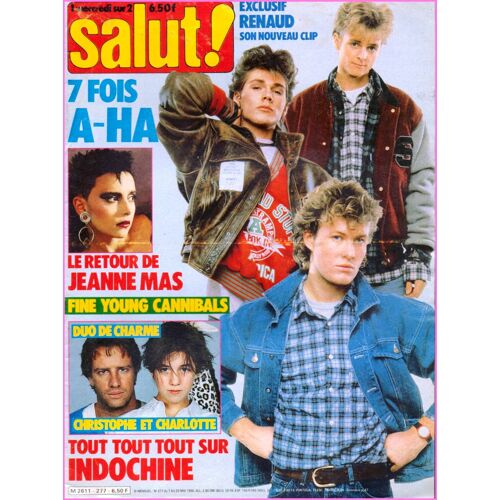 Salut 277 1986 Charlotte Gainsbourg Lambert/Indochine/Renaud Sechan/A-Ha/Stanczak/Bonnie Tyler/Jeanne Mas