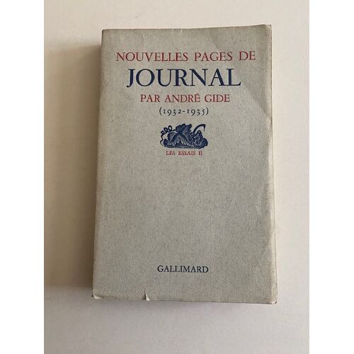 André Gide "Nouvelles Pages De Journal", Éd. Or