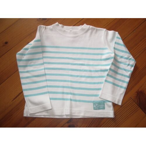 T-Shirt Manches Longues Lovely Day 6 Ans , Blanc Rayé Turquoise