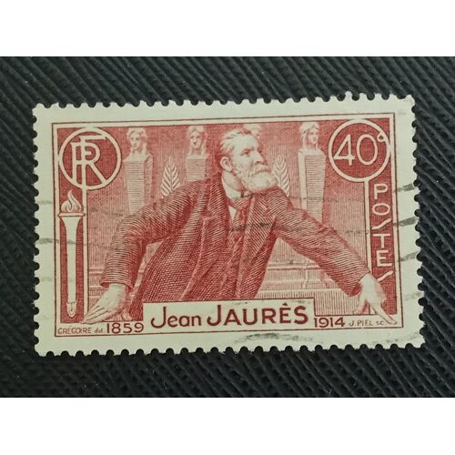 Timbre France Y T 318 Jean Jaurès (1859-1914) 1936 (140510 )