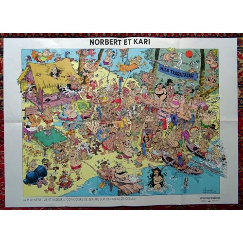 Godard Norbert Et Kari La Polynésie Concours De Beauté Sur Un Atoll De Corail Affiche