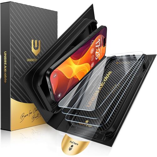 KALANKA-pour iPhone 16 Verre Trempé, Lot de 3 Protecteur d'Écran [Dureté 9H+][Clarté HD de 99,99%][Cadre d'Installation Facile][Compatible avec les coques][Sans Bulles] pour Apple 16 6,1 Pouces