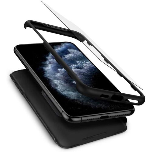 KALANKA-Coque iPhone 11 Pro Max [Thin Fit 360] Protection intégrale avec Verre Trempé Adhérence Parfaite Compatible avec iPhone 11 Pro Max - Noir