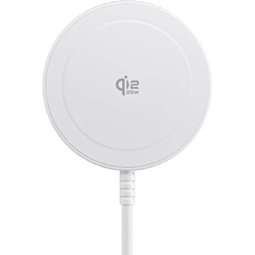 KALANKA-Qi2 Chargeur sans Fil Magnétique 25W Pad Charge Rapide Câble 1.5M Compatible Mag-Safe pour iPhone Air/17/16/15/14/13/12, Air-Pods 4/3/2/Pro, Pixel 10 et Autres (sans Adaptateur Secteur)-Blanc