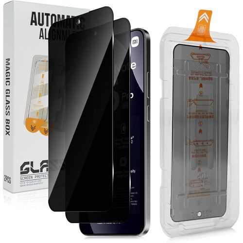 KALANKA-Verre Trempé Anti-Espion pour Xiaomi Redmi Note 15 Pro 5G, Protection Écran de Confidentialité, Dureté 9H Glass, Résistant aux Rayures, avec Outil d'Installation Facile, Lot de 2