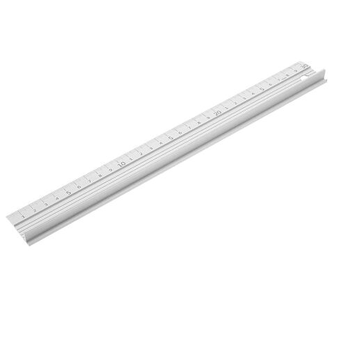 KALANKA-Règle de Coupe en Aluminium Argenté avec Poignée Sûre,Règle 30 cm pour Dessin Technique, Couture, Bricolage et Mesures Sûres