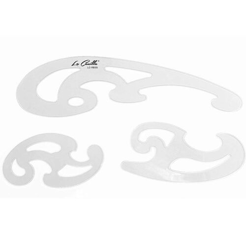 Kalanka-® - Set Du 3 Règles De Couture Incurvée Pour Patrons, Tissus, Dessin Technique Et Matériel Scolaire Pour Courbes En Plastique