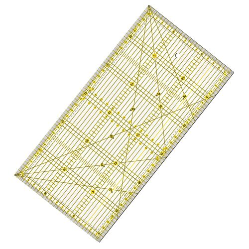 Kalanka-15 X 30 Cm Règle De Patchwork Avec Indications D'angles, Règle Couture Précise Pour Le Quilting, Couture Transparente Avec Ligne D'impression Claire Pour Une Coupe Précise