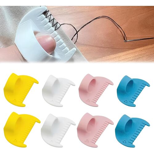 KALANKA-8 Pcs regle couture, ensemble de gabarits de couture bord 3 mm/4 mm avec règle de guidage du pouce pour un ourlage, un quilting et une couture de tissu précis, outil de couture DIY léger
