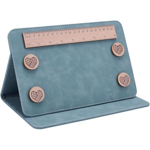 Kalanka-1 Support De Patron De Tricot Pliable Bleu Cadet - Support Réglable Pour Tableau De Couture Pliable Avec Règle Pour Loisirs Créatifs, Lecture, Point De Croix