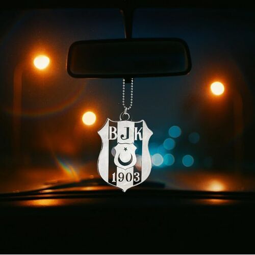 Kalanka-Besiktas - Pendentif De Rétroviseur En Acrylique - 8 X 6 Cm - Décoration De Voiture Légère Pour Les Fans De Football