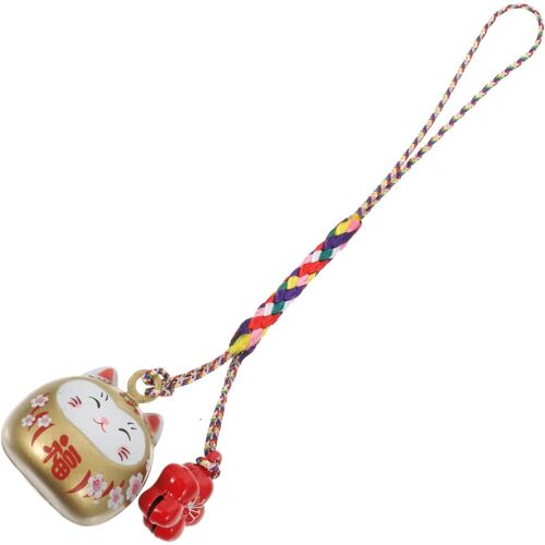 Kalanka-Pendentif Japonais Pour Chat De Chance Pendentif Chat Maneki Neko Céramique Décoration Pour Sac Rétroviseur Voiture Et Clé Traditionnel