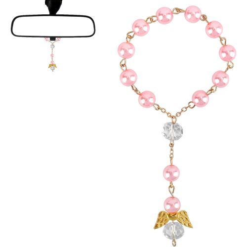 Kalanka-Pendentif En Perles Pour Rétroviseur De Voiture, Décoration En Cristal Pour L'intérieur De La Voiture, Cadeau Avec Chapelet, Porte-Bonheur Et Accessoires De Voiture Pour Permis De Conduire (R