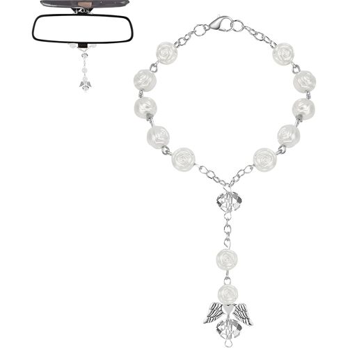 Kalanka-Chapelet De Voiture Pour Ange Gardien - Pendentif Rétroviseur - Décoration Intérieure - Porte-Bonheur - Accessoire - Cadeau