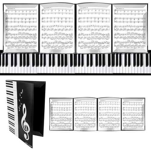 Kalanka-Dolder De Partition 6 Pages Classeur De Musique, A4 Noire Classeur À Pochettes, Étanche Dossier De Musique Se Déplier, Classeur À Partitions For Pupitre Dessin Modification Des Fichiers Stock